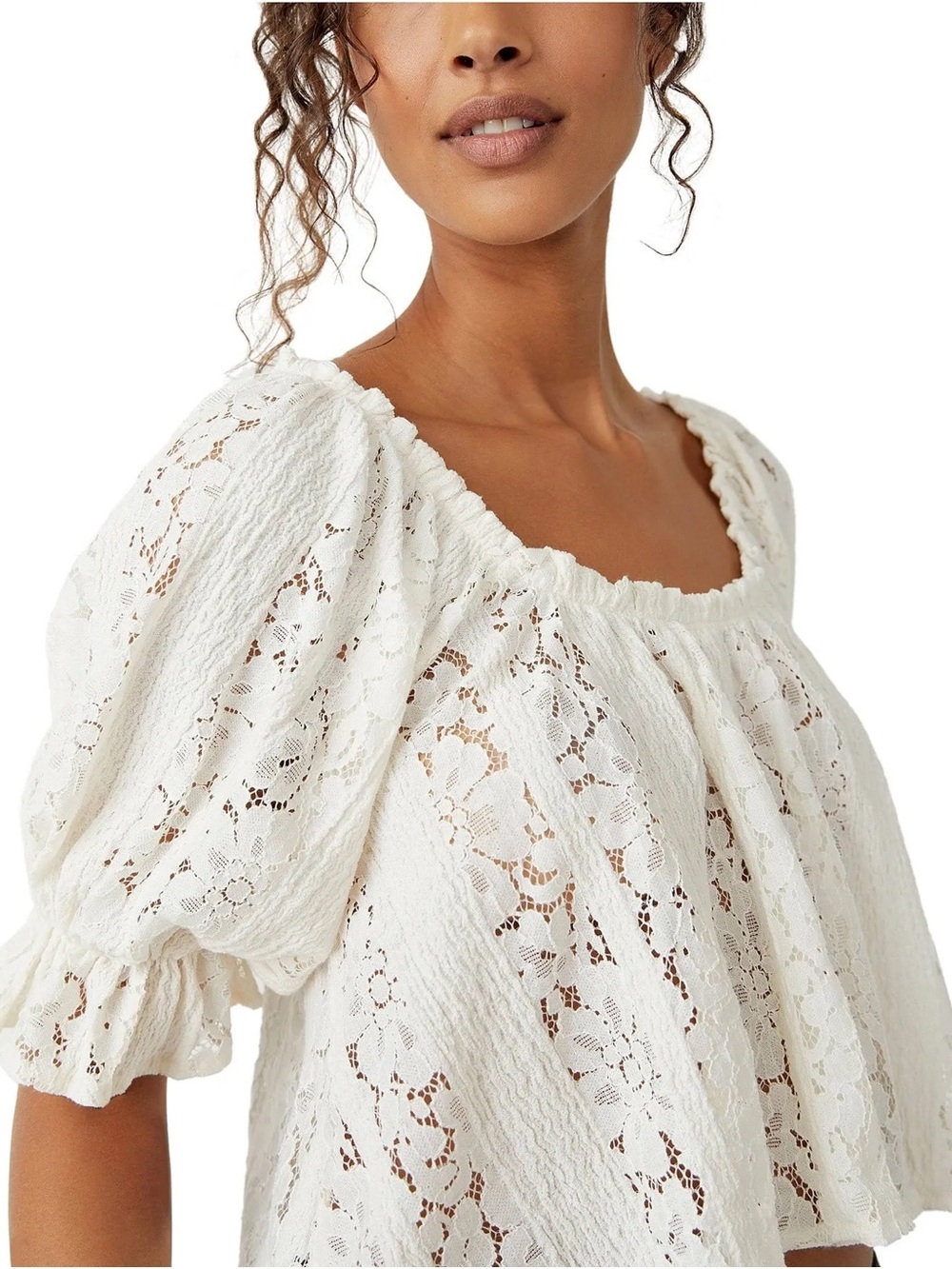 Free People Stacey Lace Top